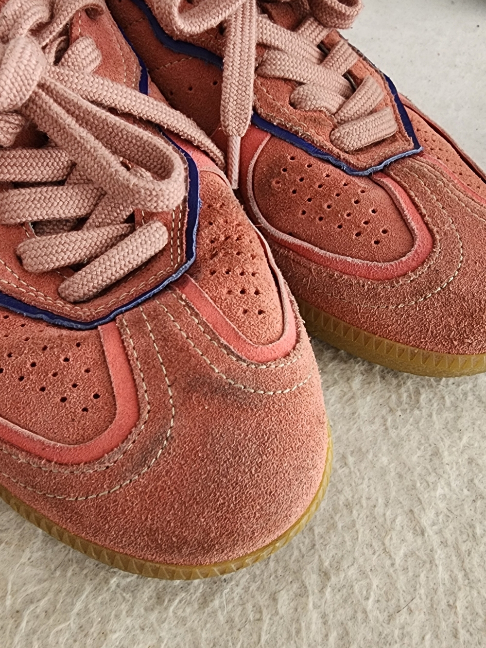 ALOHAS Pink Suede Low Top Sneakers Women US 6.5 / EU 37 Casual Retro Streetwear - Picture 4 of 8